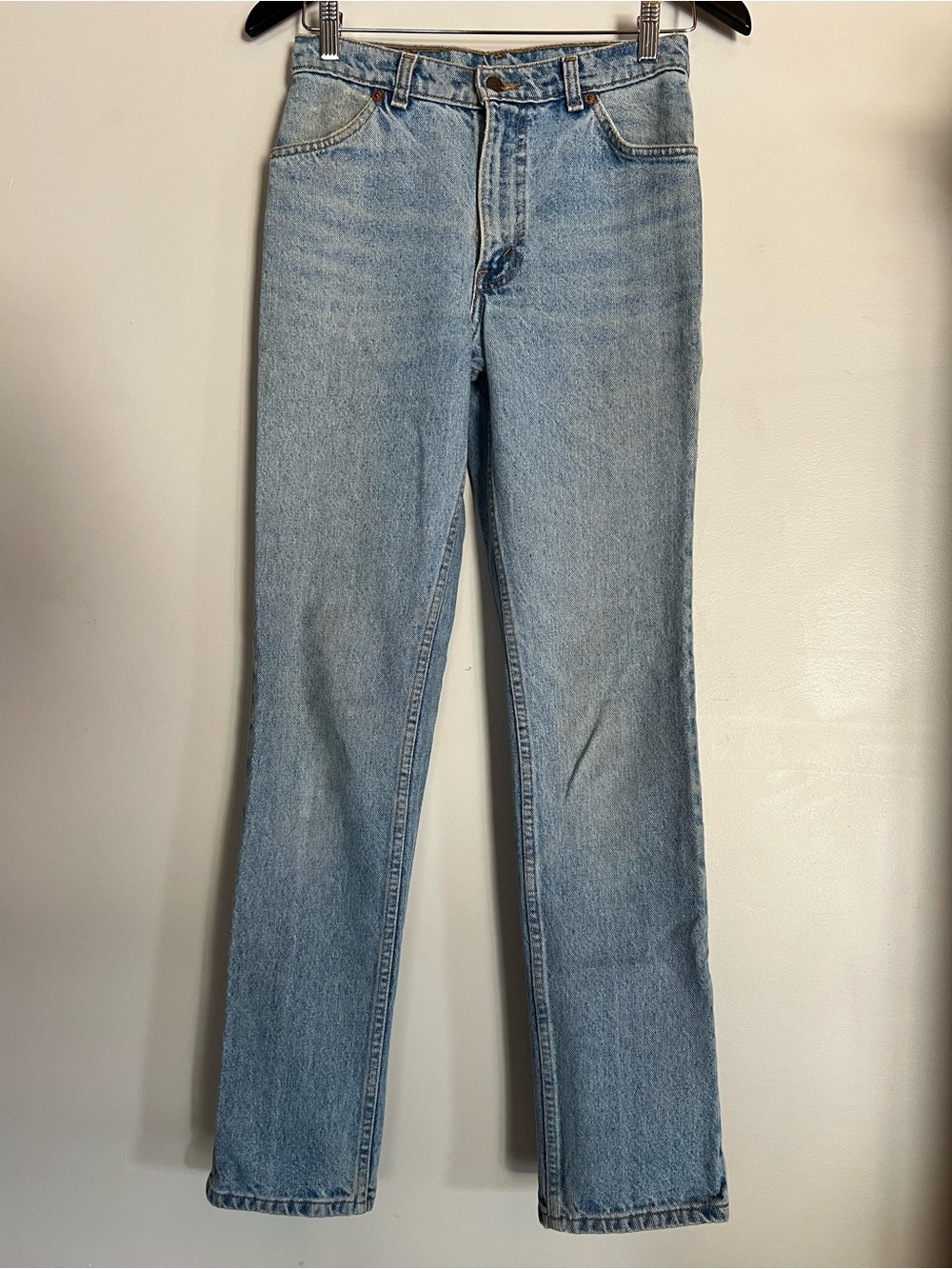 Levi’s 619 Orange Tab Vintage Straight Leg Jeans Light Wash High Rise 18 38